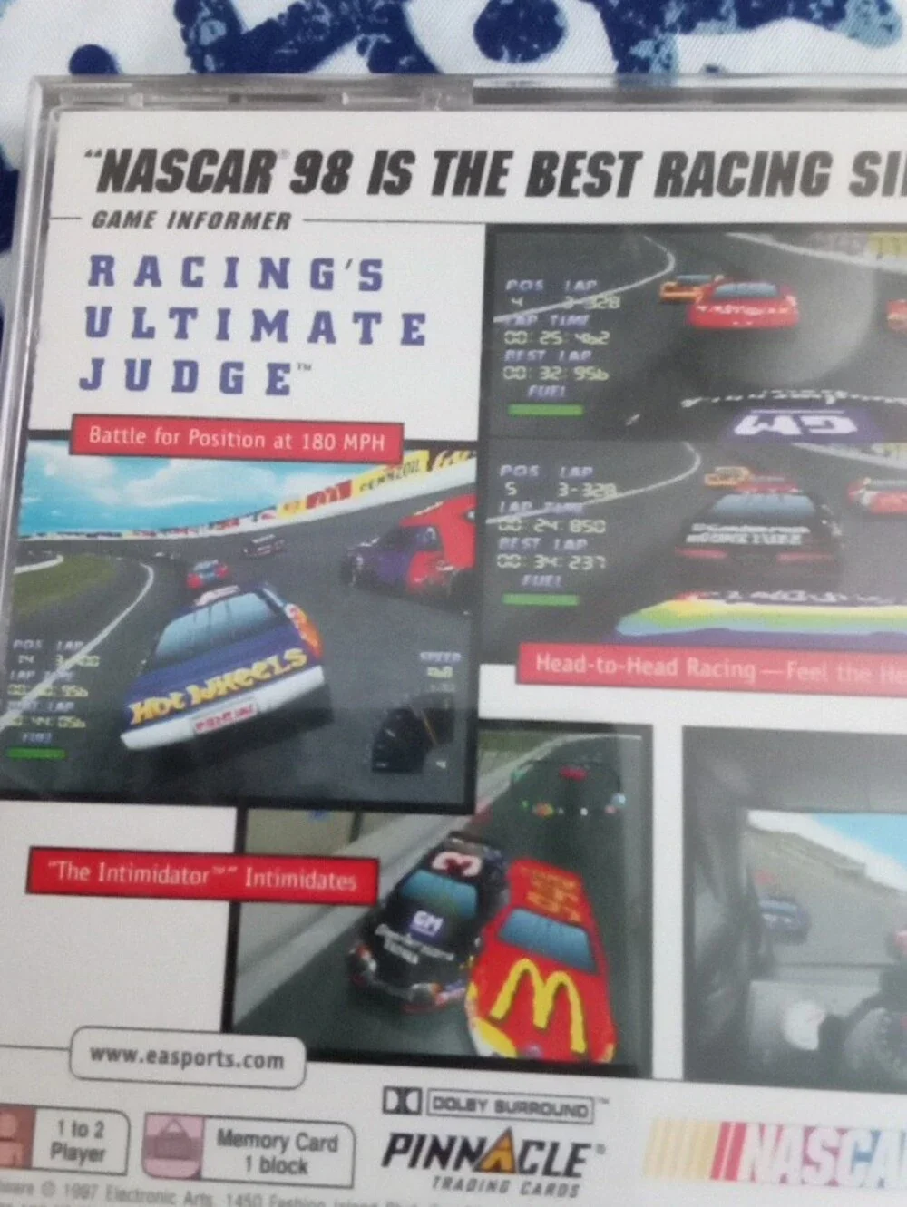 NASCAR 98 for PlayStation - White/Black Cover